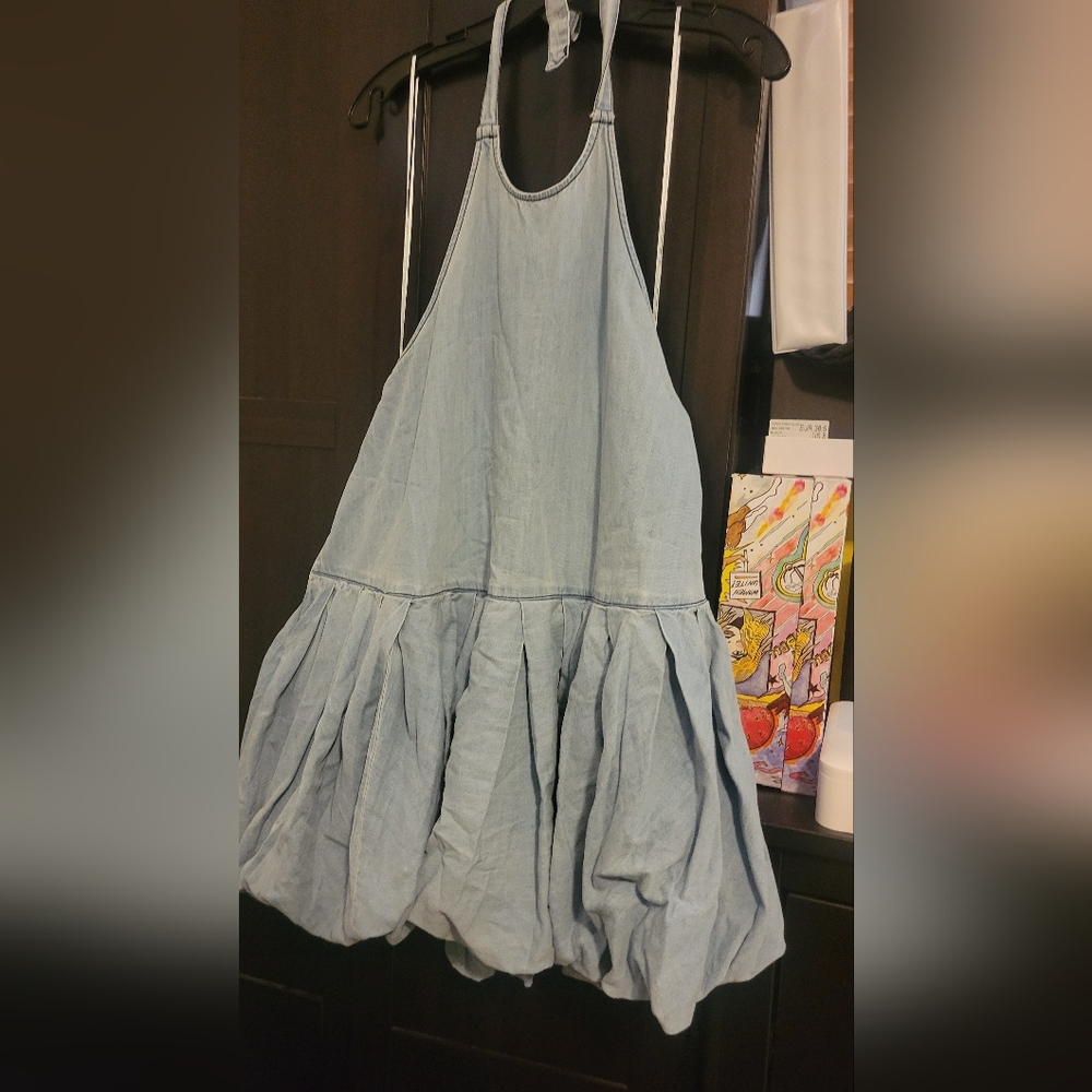 Free People Blue Mini Dress - Picture 2 of 4